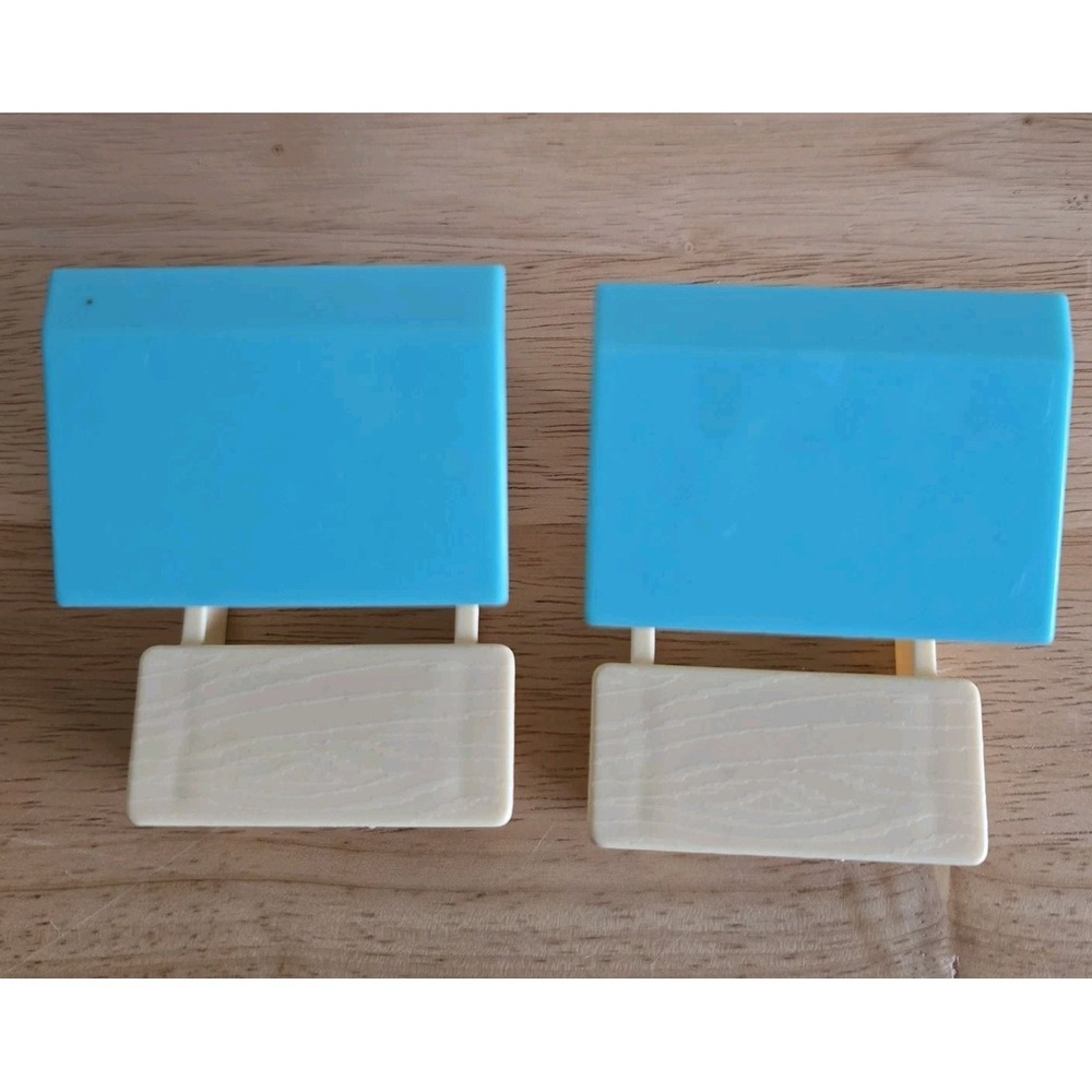 Vtg 1995 Barbie Kelly 2 Classroom Student Desk Teacher School Dollhouse‎ Blue